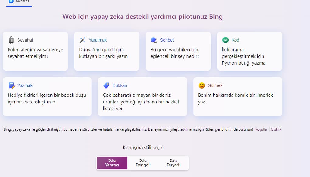 chatgpt benzeri uygulamalar